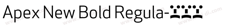 Apex New Bold Regula字体转换